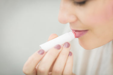 applying lip balm