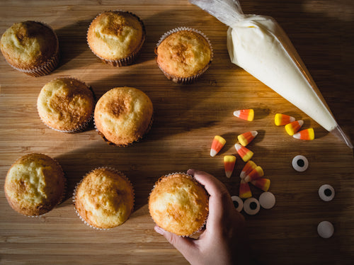 autumn baking for halloween muffins