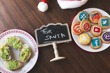 avocado on toast and cookies for santa