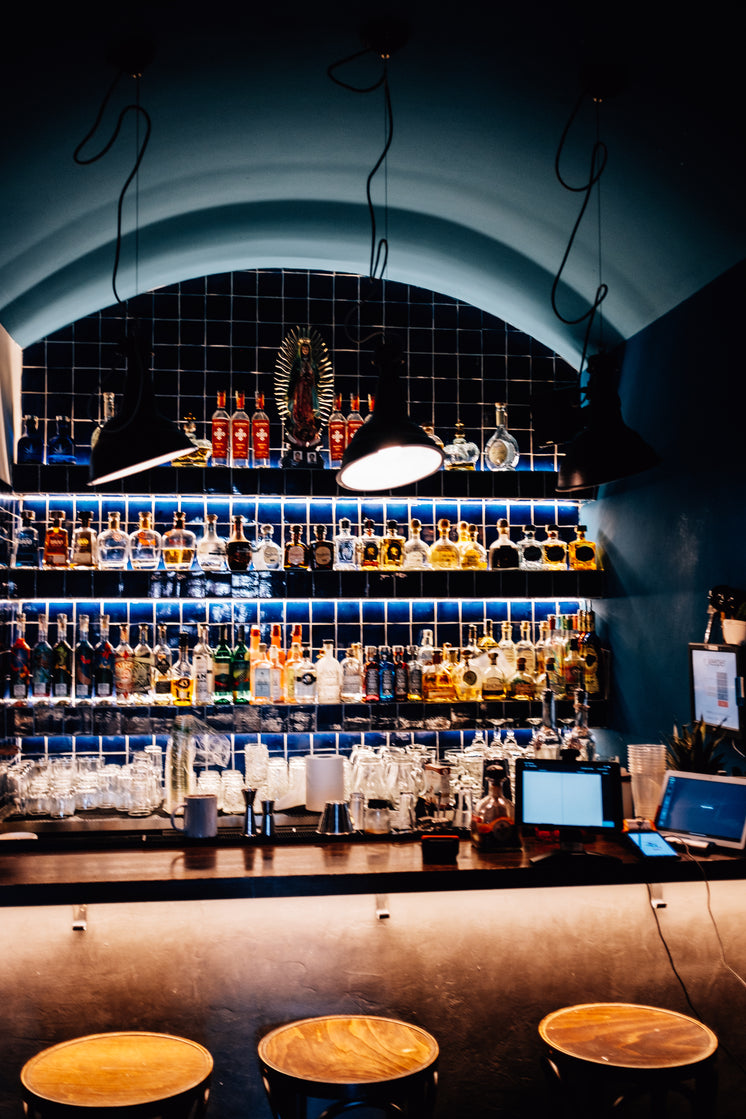 Back Lit Bar Shelves