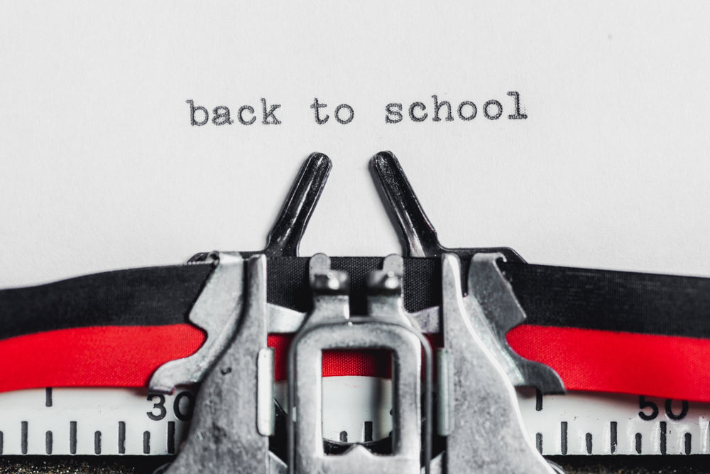 back to school on a typewriter machine