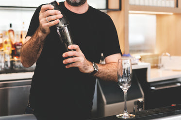 bartender shaking cocktail