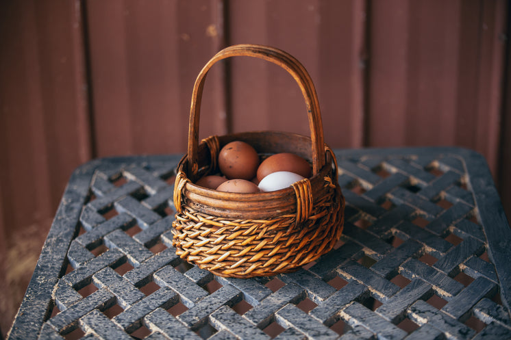 Basket Of Fresh Eggs