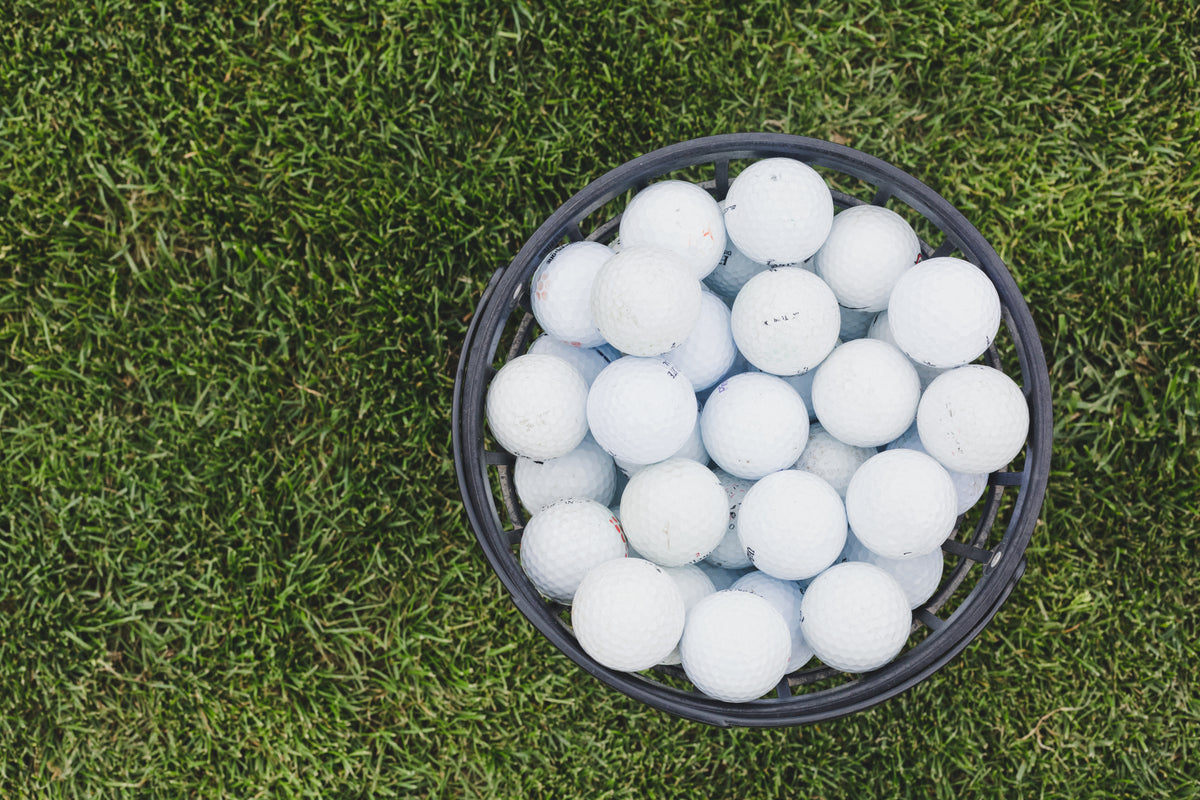 basket of golf balls