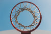 basketball net from below