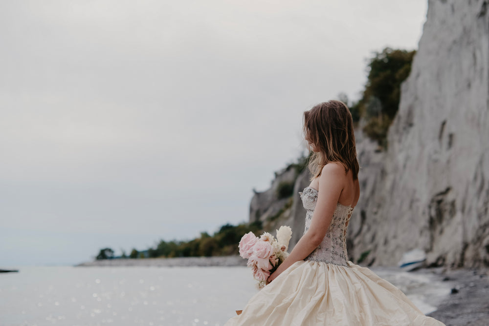 beach bride wedding photos