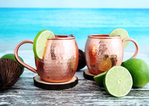 beach side moscow mule cocktails