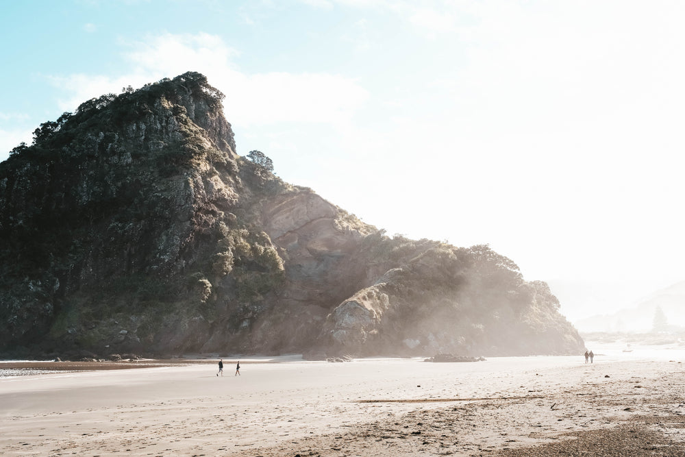 beach side rock formations