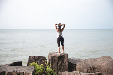 beach side stretching