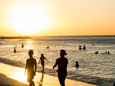 Beach Sunset Silhouettes