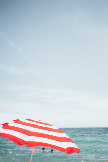 beach umbrella view