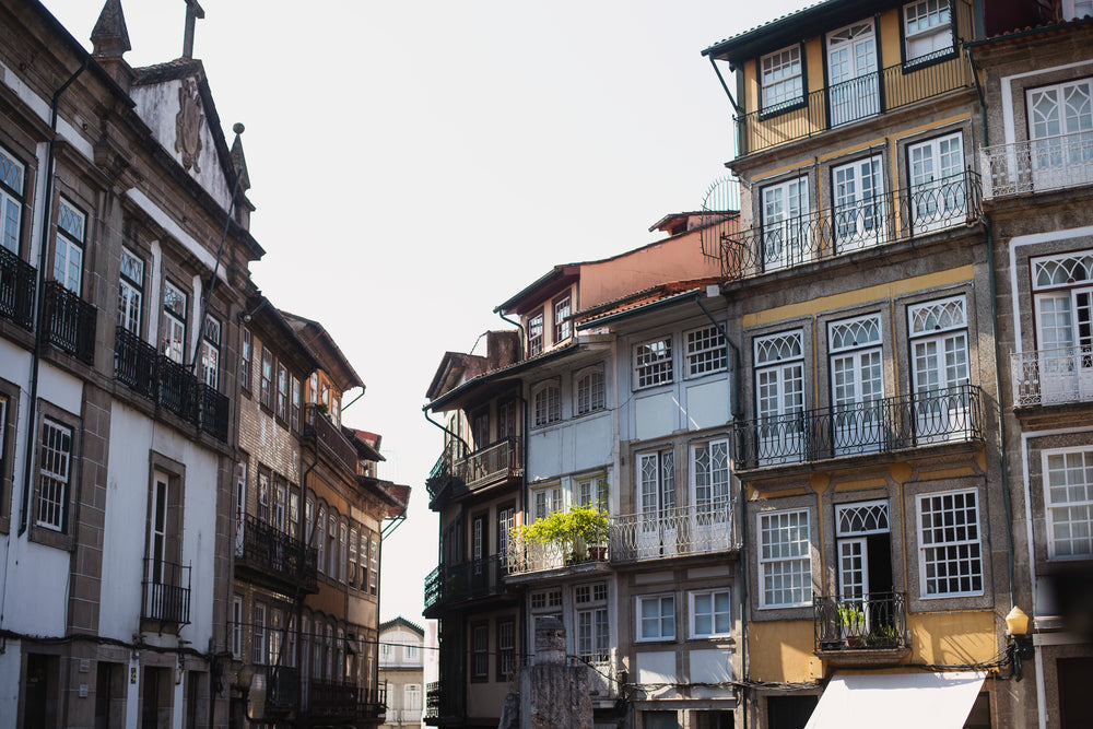 beautiful homes create a little sun trap between buildings