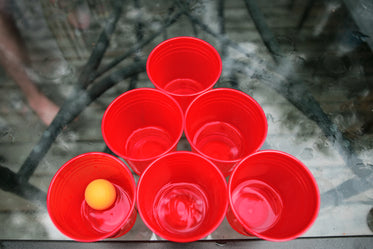 beer pong setup