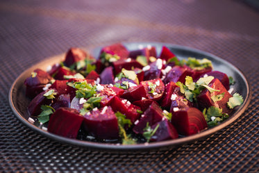 beetroot salad on the plate