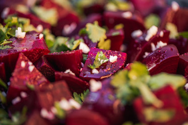 beetroot salad with garlic and parsley