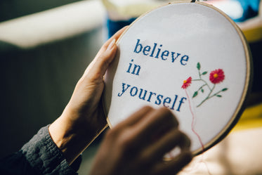 believe in yourself embroidery