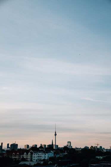 berlin at sunset on a clear day