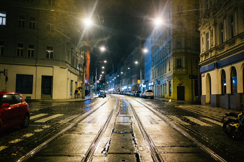 berlin street at night