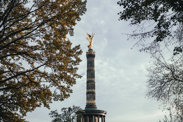 berlin victory column through trees