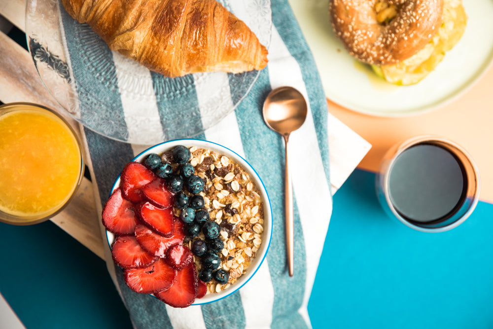 frutas vermelhas e granola