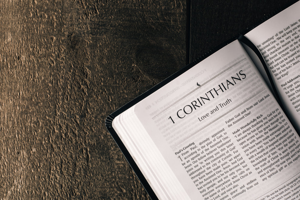 bible open to corinthians