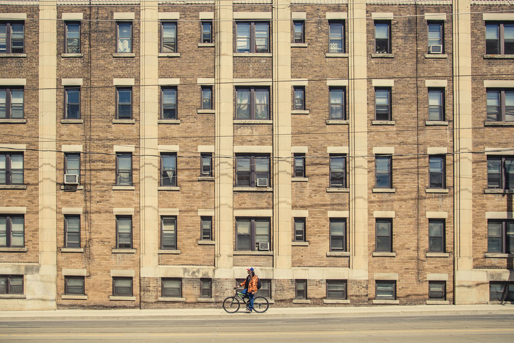 bicycle outside apartment building