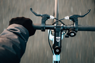 bike brakes and gloves