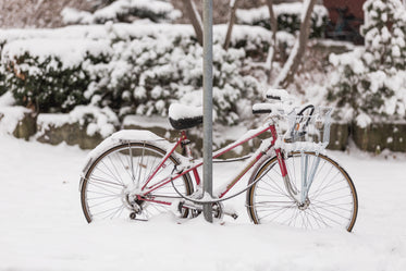 bike covered in snow
