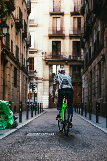 biking on city streets
