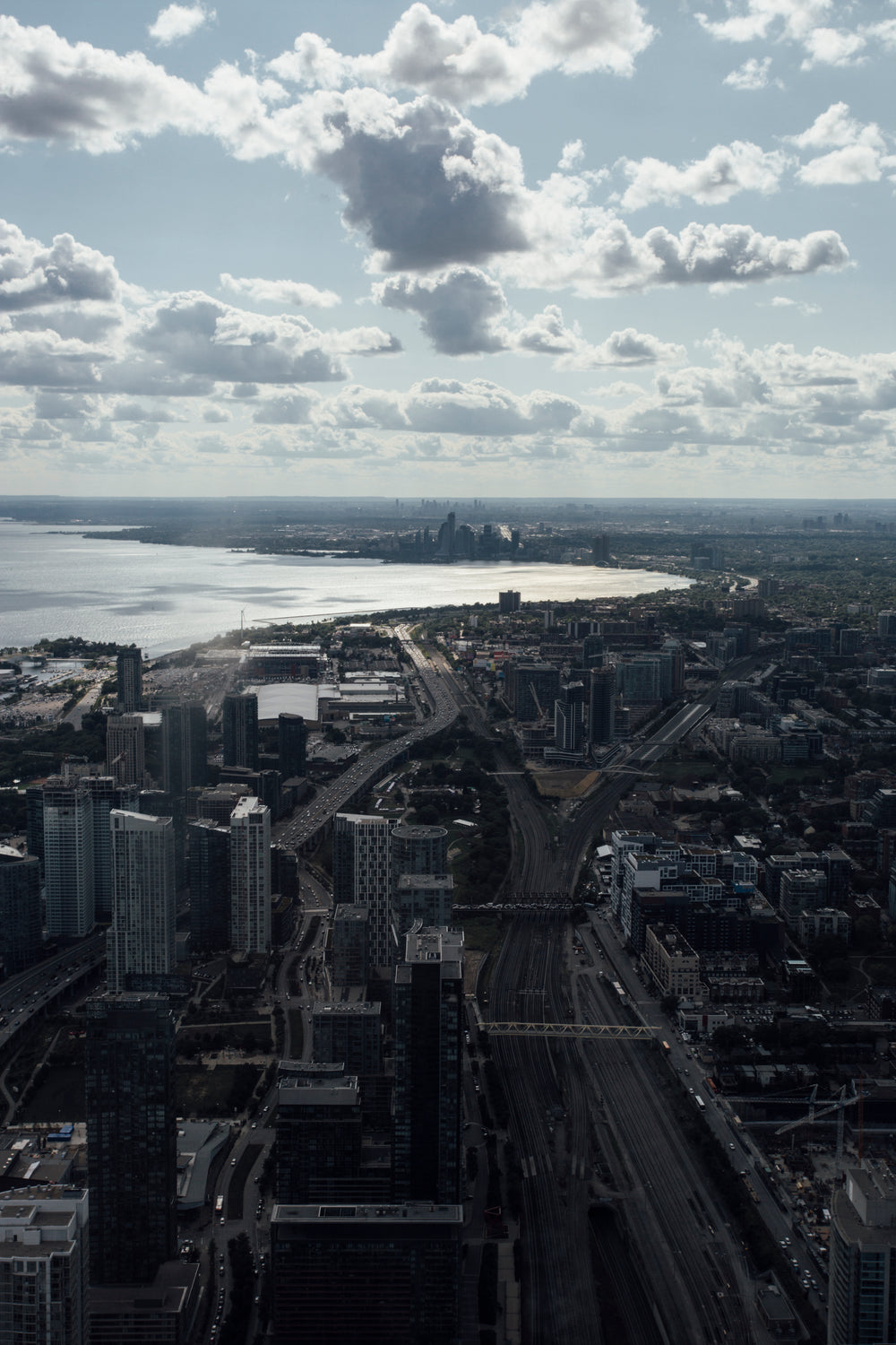 bird's eye view from cn tower