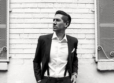black and white image of mens formal fashion