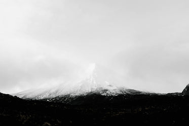 black and white mountain