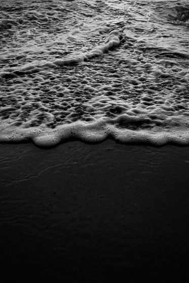 black and white shoreline
