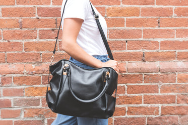 black bag over the shoulder