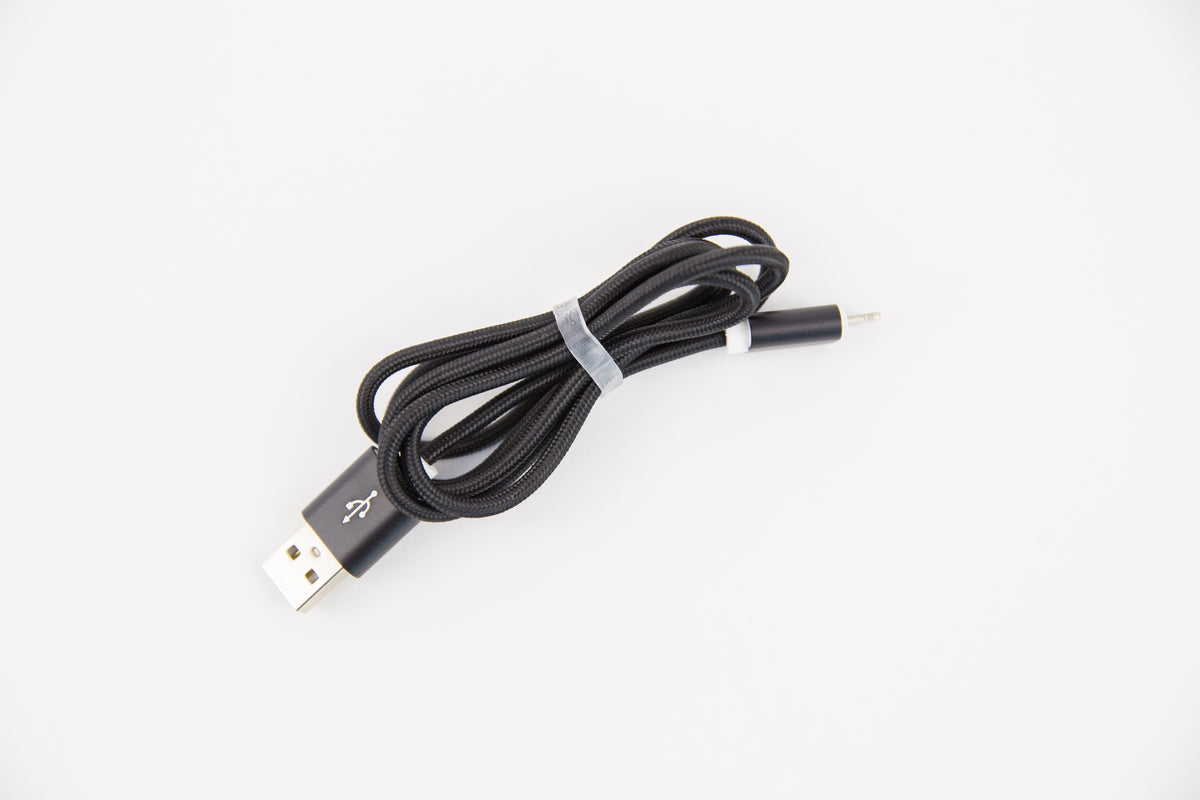 black braided iphone cable