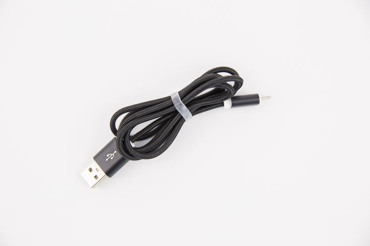 黑色編織的iPhone電纜