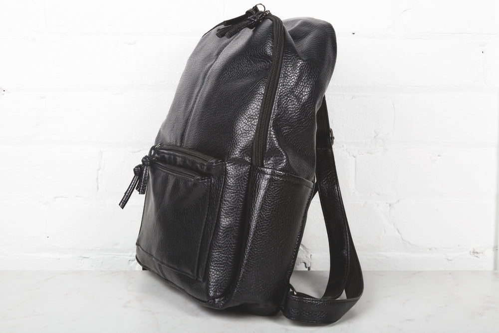 black fashion backpack