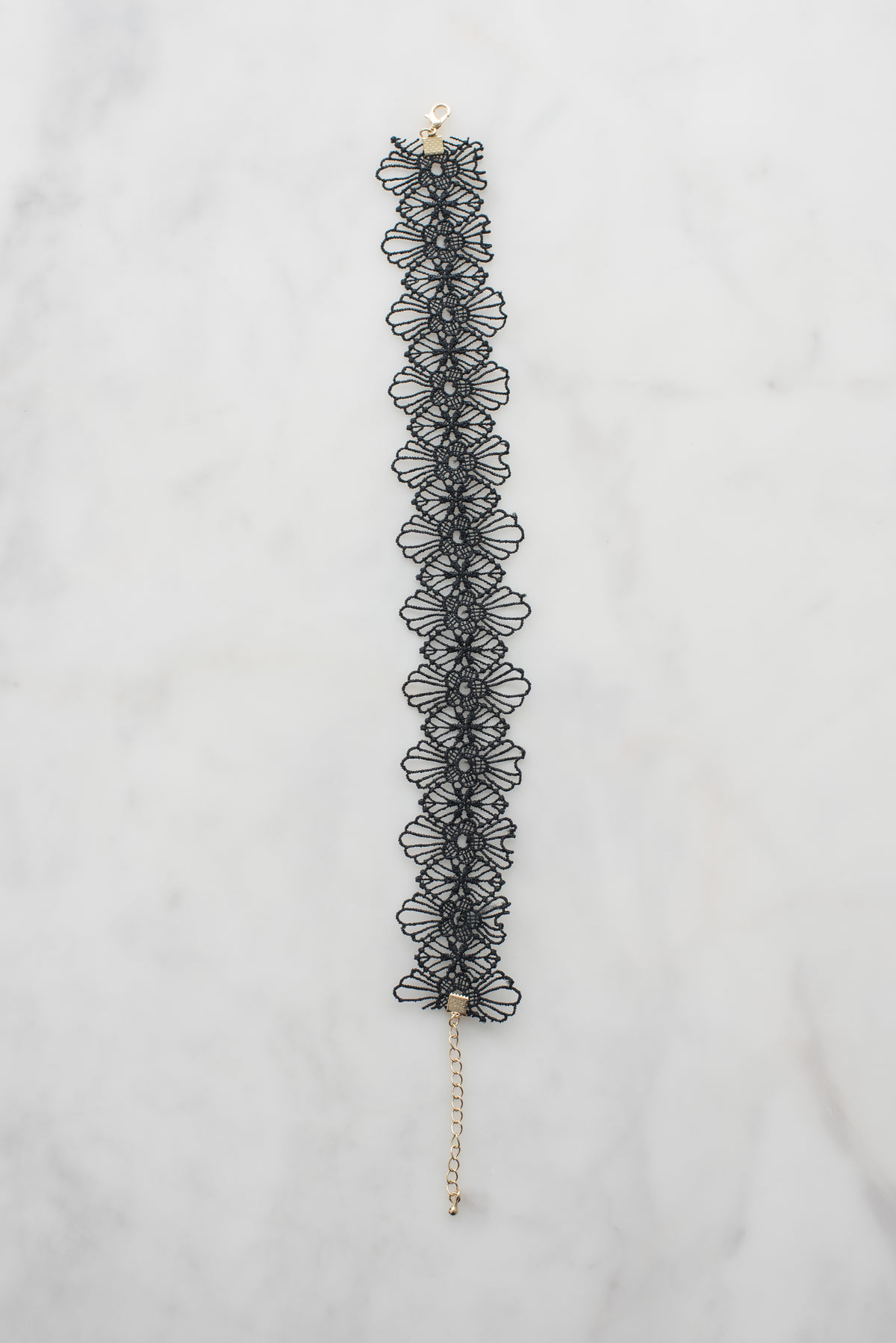 black floral choker necklace