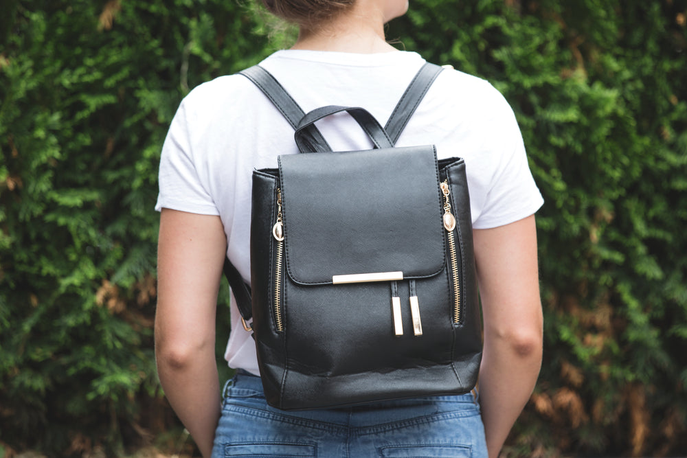 black gold fashion backpack