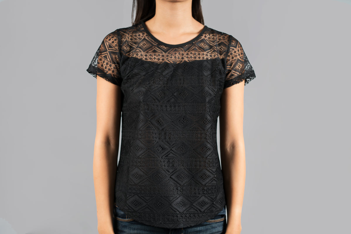 black lace blouse