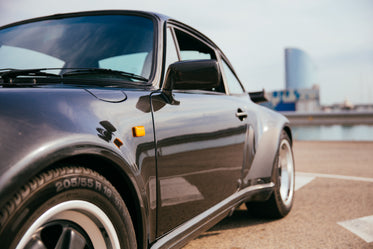 black sports car detail