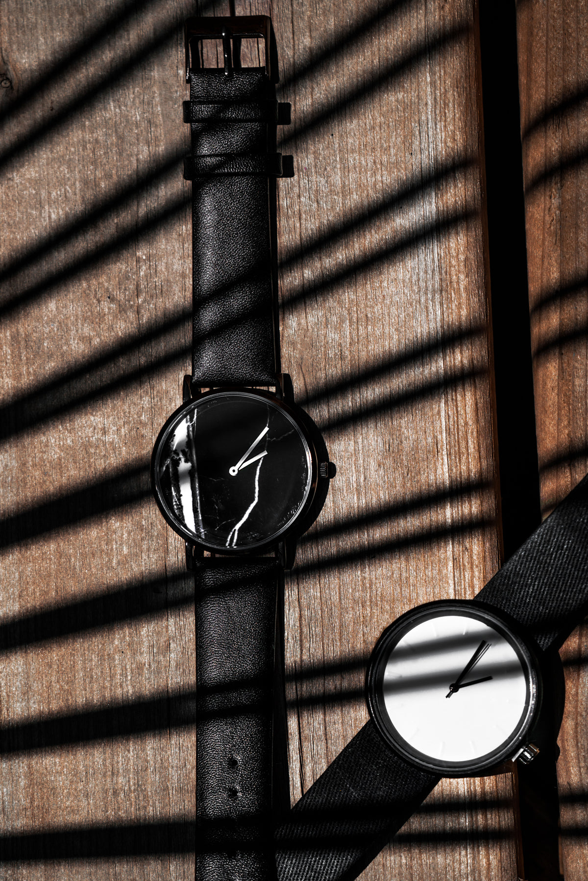 black & white wrist watches