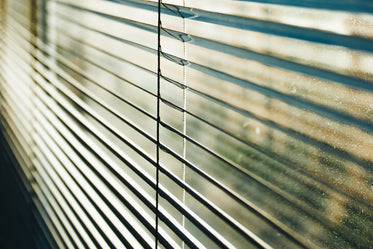 blinds and dusty window