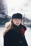 blond woman in the snow