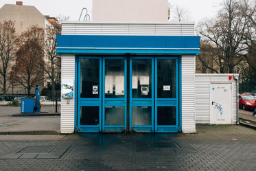 blue and white car wash