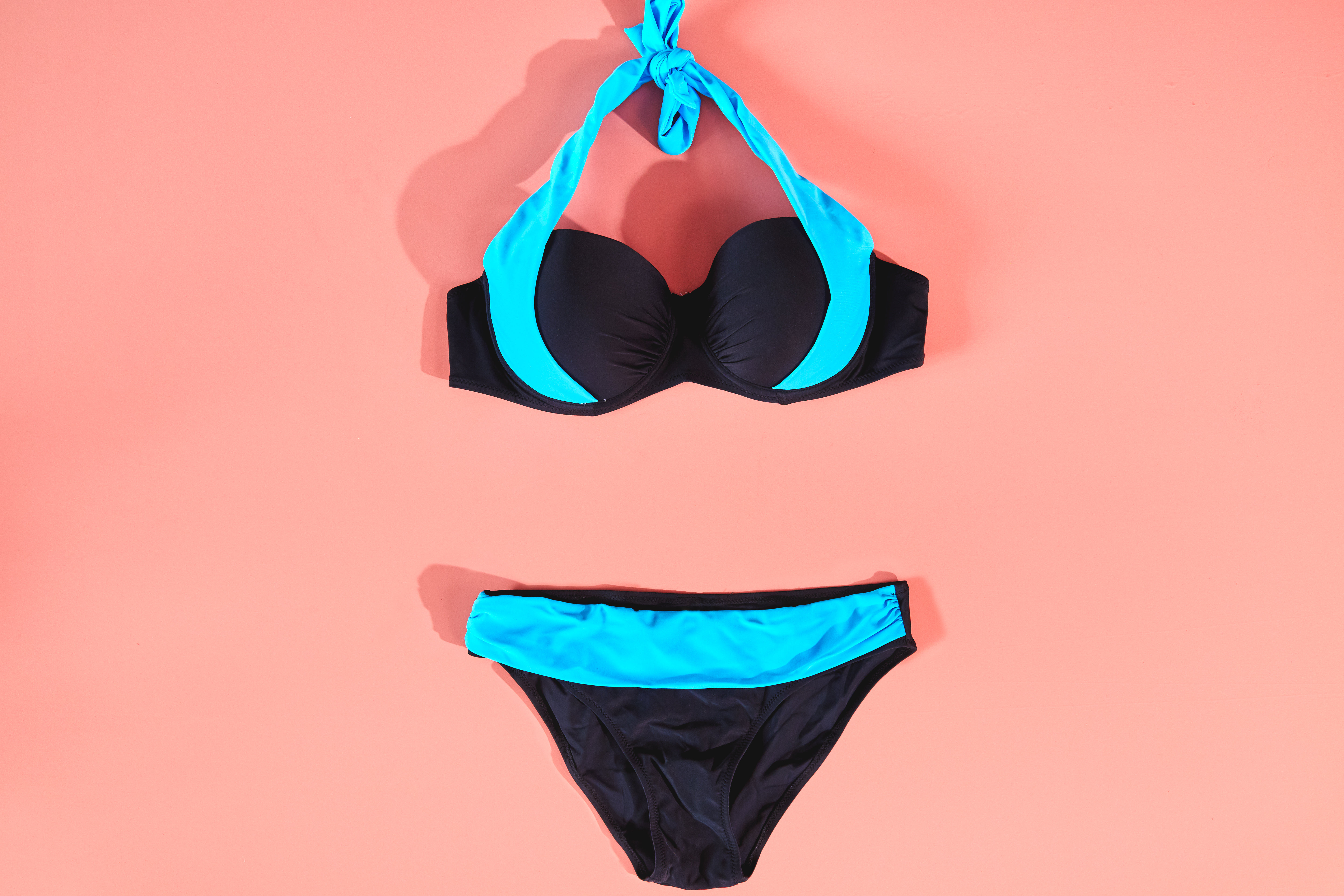 Blue & Black Bathing Suit