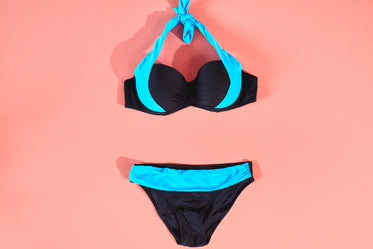 blue & black bathing suit