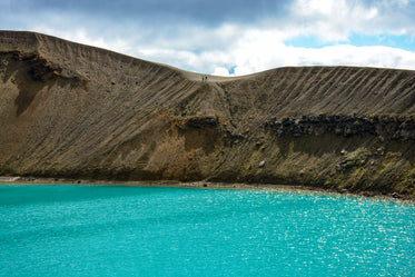 blue glacier waters by hills