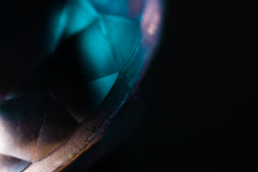 blue light shimmers on a gemstone