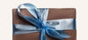 blue ribbon on gift